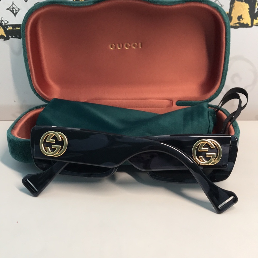 New ✨ Authentic Gucci GG0516S 013 Sunglasses – Grey Frame with Silver Mirror Len - Picture 9 of 11
